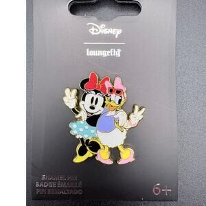 Boxlunch Loungefly Exclusive Minnie & Daisy Peace Sign Pin
